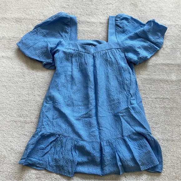 MARIE OLIVER SQUARE NECK PUFF SLEEVE LINED DRESS PRETTY FEMININE TRENDY DAINTY - Picture 2 of 10